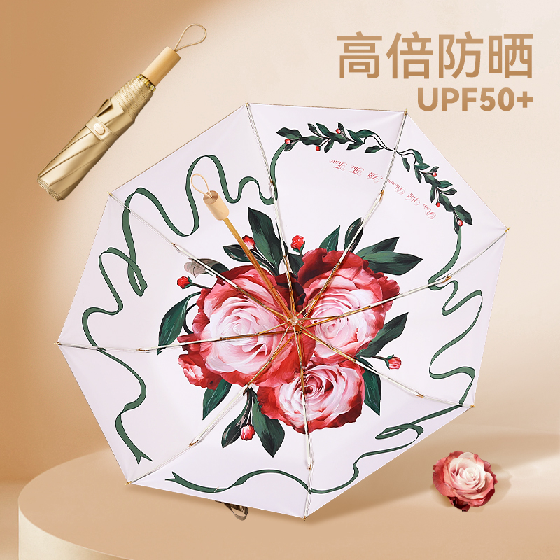 三折8骨钛金伞大花